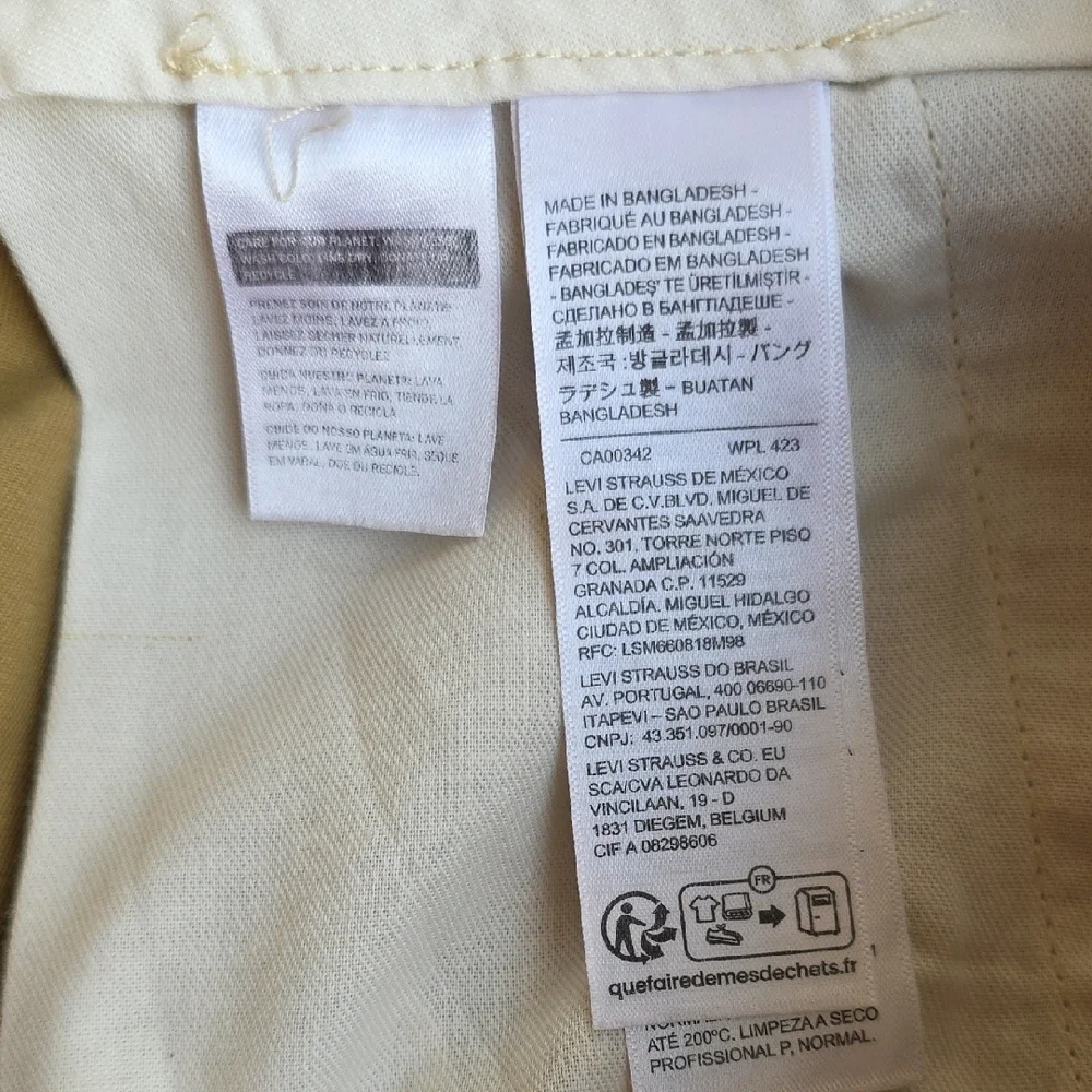 Levi's Ace Cargo Pant 40x30 Khaki Relaxed Fit Tapered Leg Double Pocket NEW